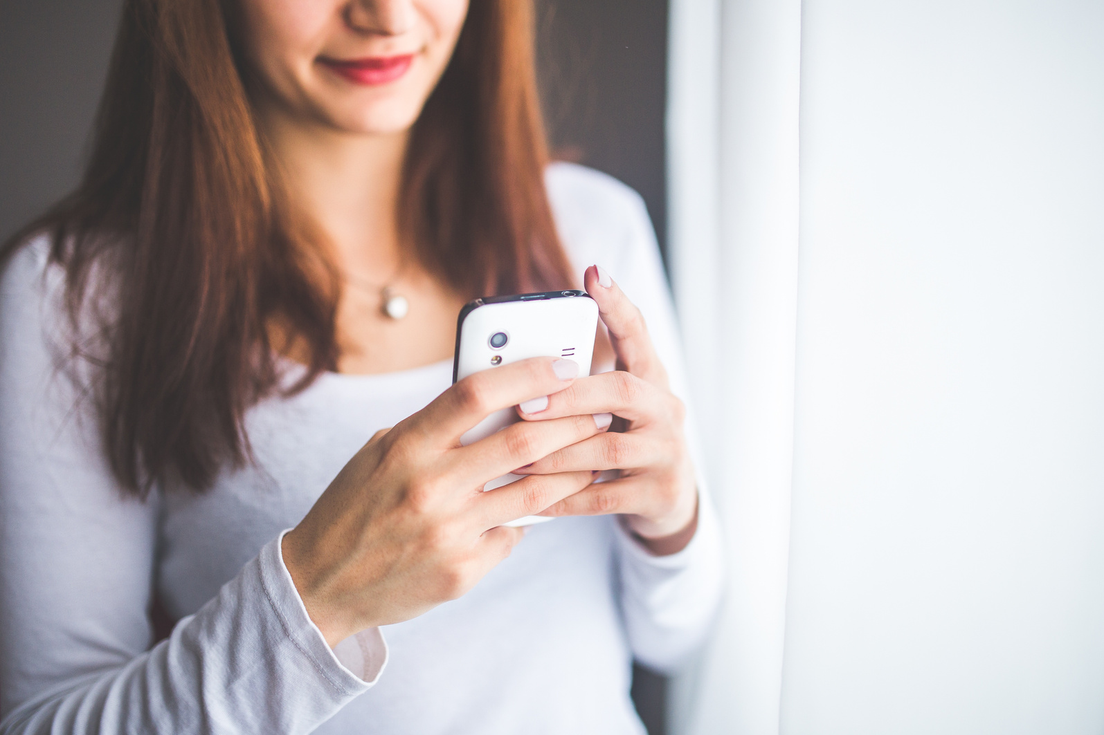 Woman Using a Smartphone